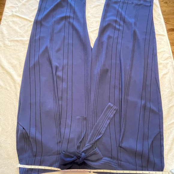 Size 20 royal blue with black stripe tie waist pants - Picture 4 of 8